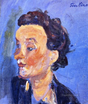 チャイム・スーティン Painting - 青い服を着た英国の少女 1937 チャイム・スーティン